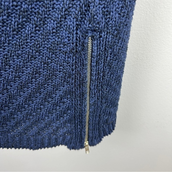 89th & Madison Navy Blue Knit Open Front Longline Sweater Vest XL - Picture 8 of 12